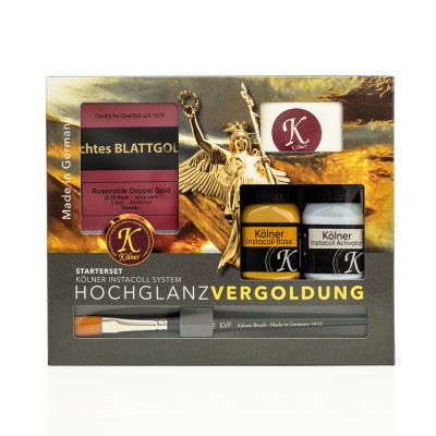 Starterset echtes Vergolden mit Blattgold echt - Kölner Instacoll Base + Activator